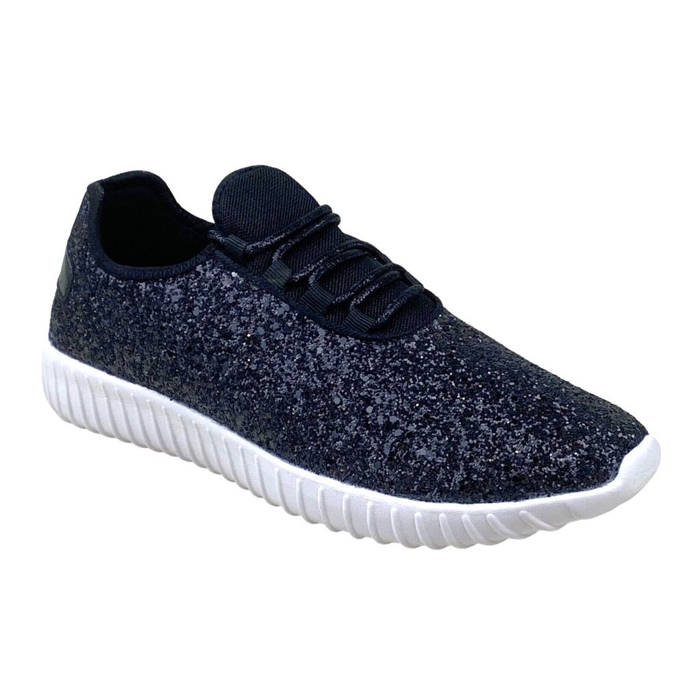 Roxy Rose Women's 11 Black Glitter Fashion Sneakers